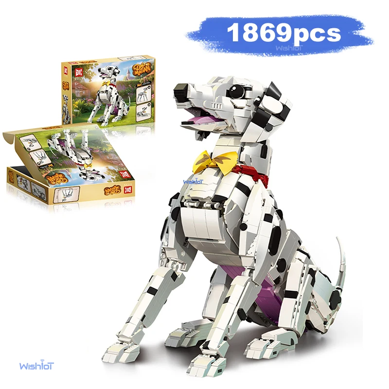 

DK7075 Dalmatian 3in1 Cute Animal Building Set 1869pcs Small Particle Assembly Blocks Model Dog Collection Gift
