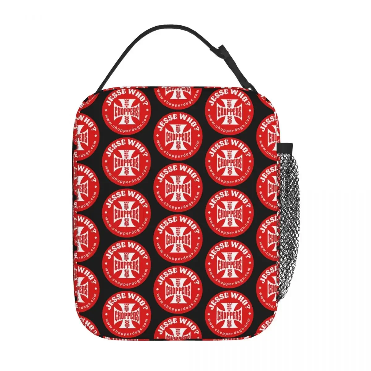 Personalized West Coast Iron Cross Choppers Insulated Lunch Bag for Women Children Portable Food Boxes Thermal Lunch Box Tote