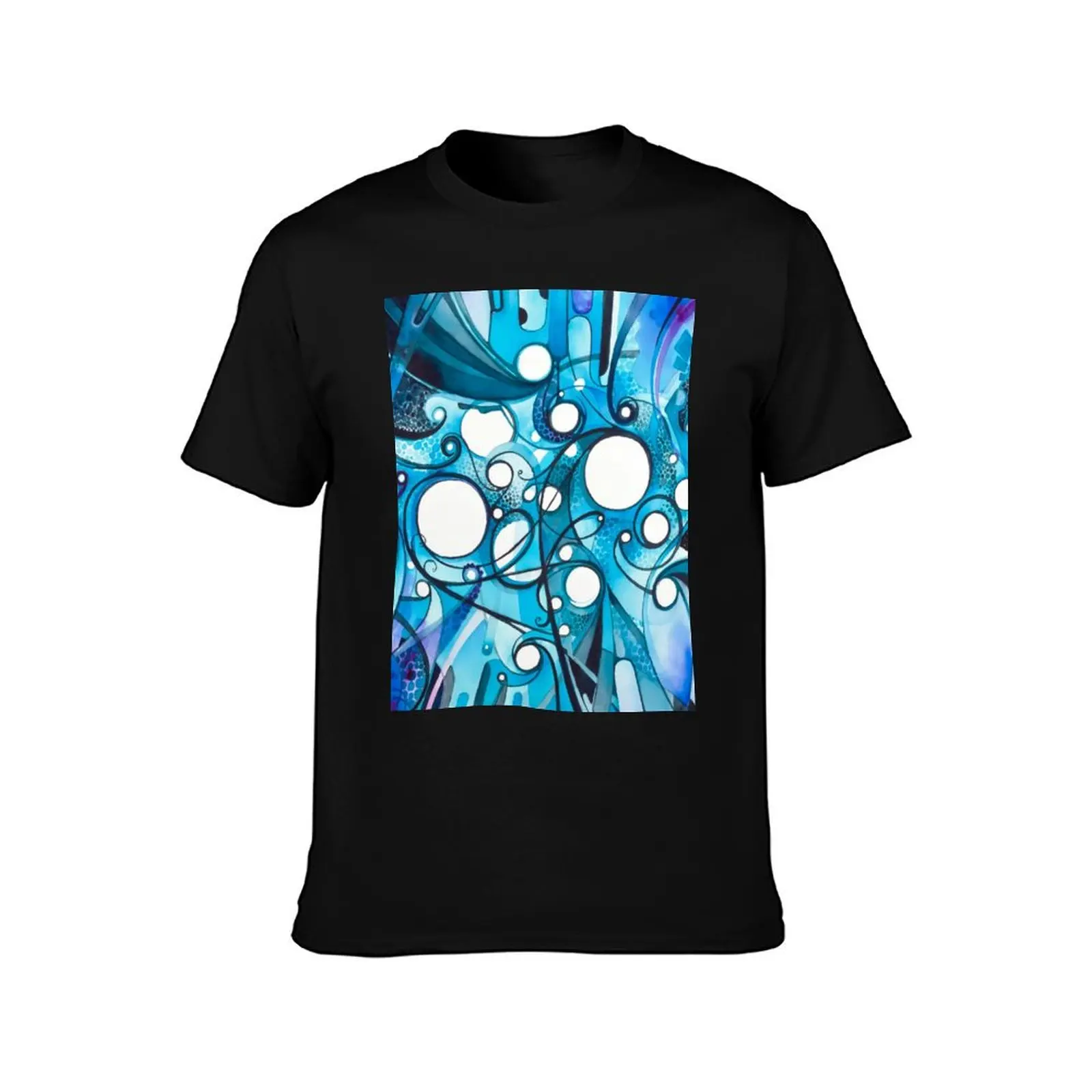 Medium Hadron Collider - Watercolor Painting T-Shirt hippie clothes blacks summer top mens t shirts pack