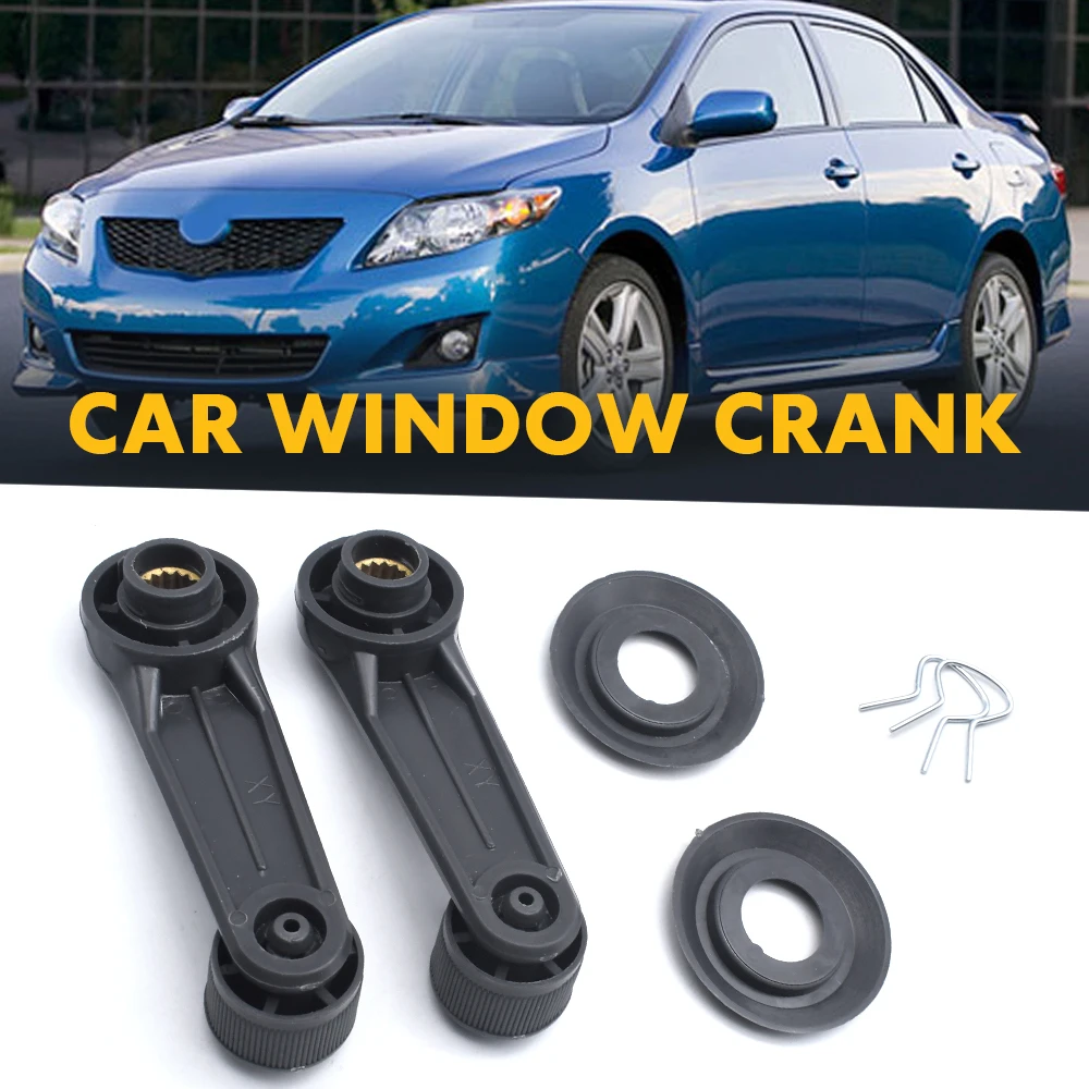 2Pcs Car Window Winder Crank Handle Regulator for Toyota 4Runner Corolla Land Cruiser Interior Door Window Lifter Riser Rocker