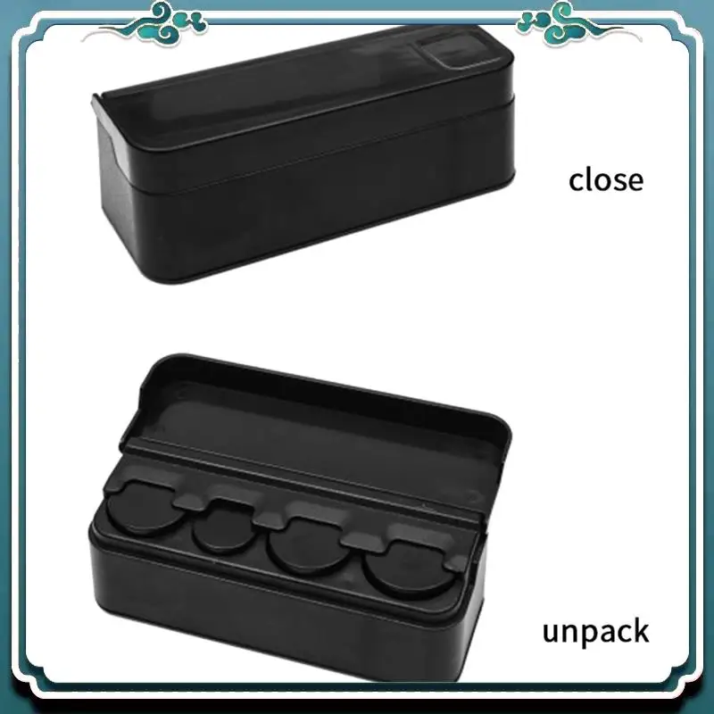 Premium 1 PCS Coin Holder Black Plastic For Car Change Organizer Universal Storage Coin Money Dispenser
