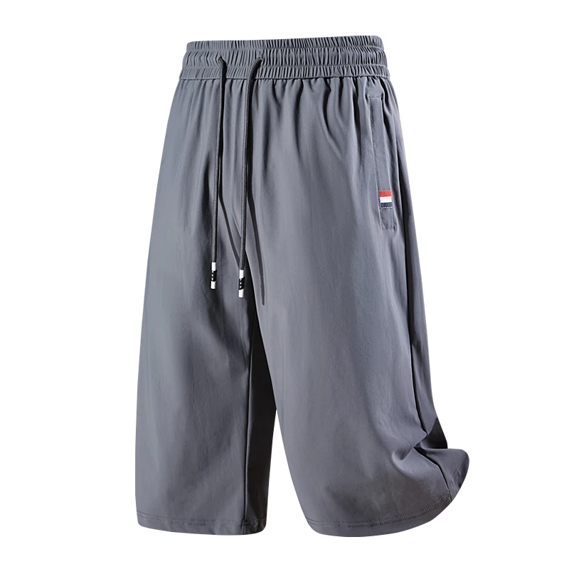 

8XL Plus Size Men's Shorts Summer Capri Pants Straight Leg Cropped Pants Casual Trousers Loose with Zipper Pockets Beach Shorts