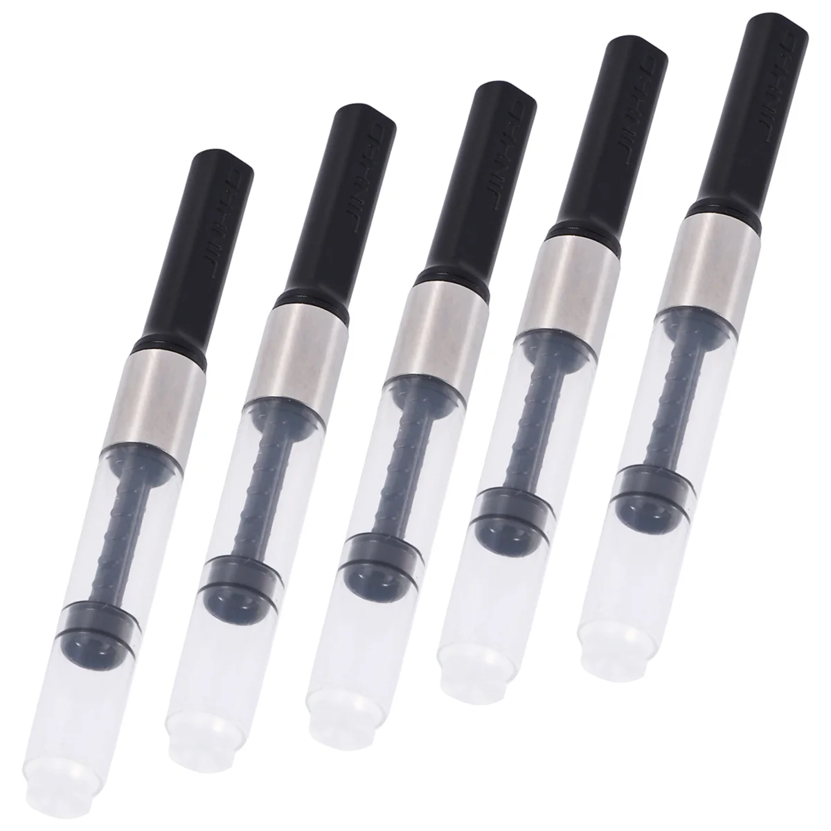 Serbatoio inchiostro convertitore inchiostro per penna stilografica SLQZT 5 pezzi Nuovo adatto a tutti i tipi Nero