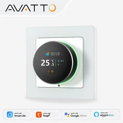 AVATTO WiFi Smart Knob Thermostat,Electric Floor Heating Water/Gas Boiler Temperature Controller Support Tuya Google Home,Alexa
