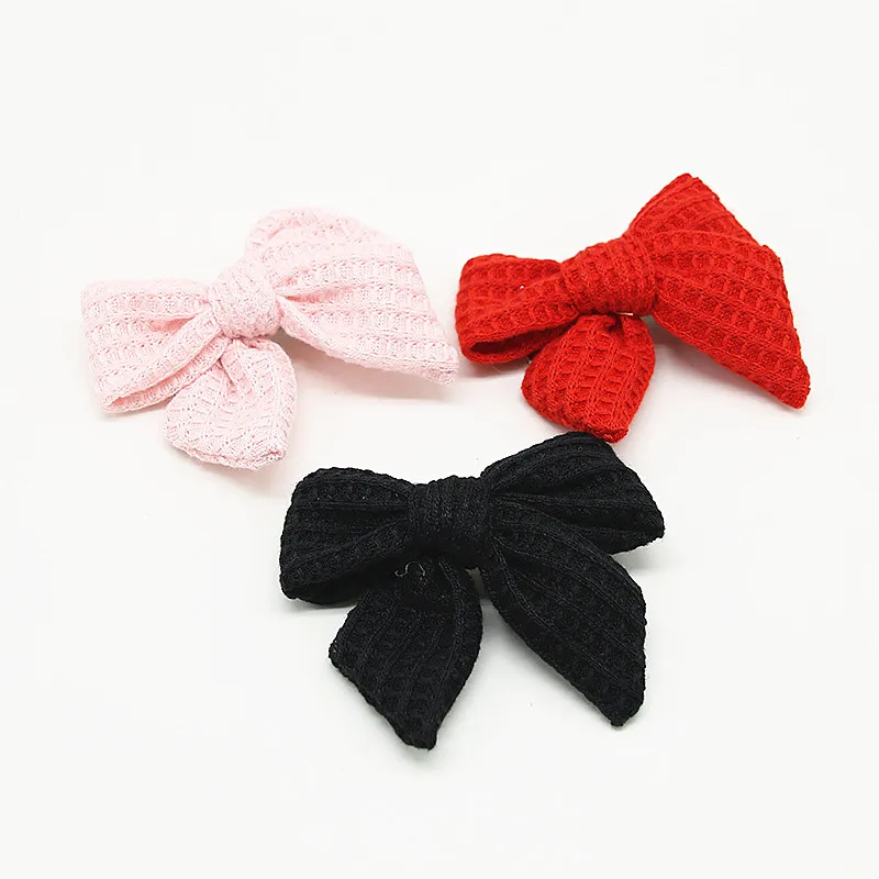 

2PCS new Bow With Clip Women Girls Elegant Bow Tie Hairpins Vintage Black Pink Red Bow Hair Clip Prom Hair Accessories Party