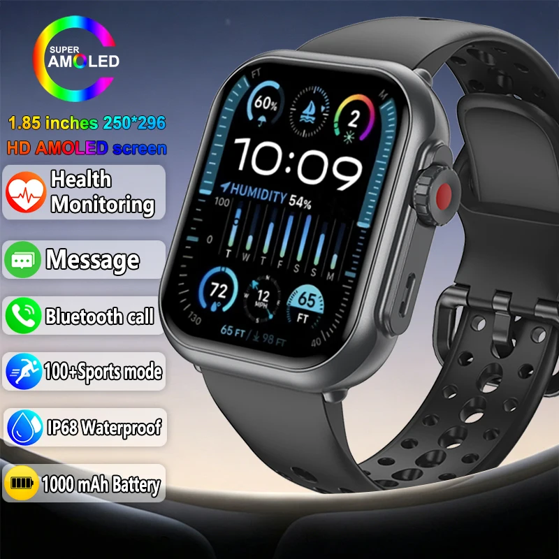 

New Watch Ultra 2 SE Smartwatch Men 1000mAh Battery Fitness Tracker IP68 Waterproof Heart Rate Sports HD Call Smartwatches Women