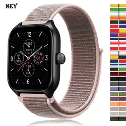 Nylon loop For Samsung Galaxy watch 6 5 4 Classic 20MM 22mm Sport bracelet Amazfit Bip 5/Bip 3 pro/Balance/GTS 4/GTR 4-3-2 strap