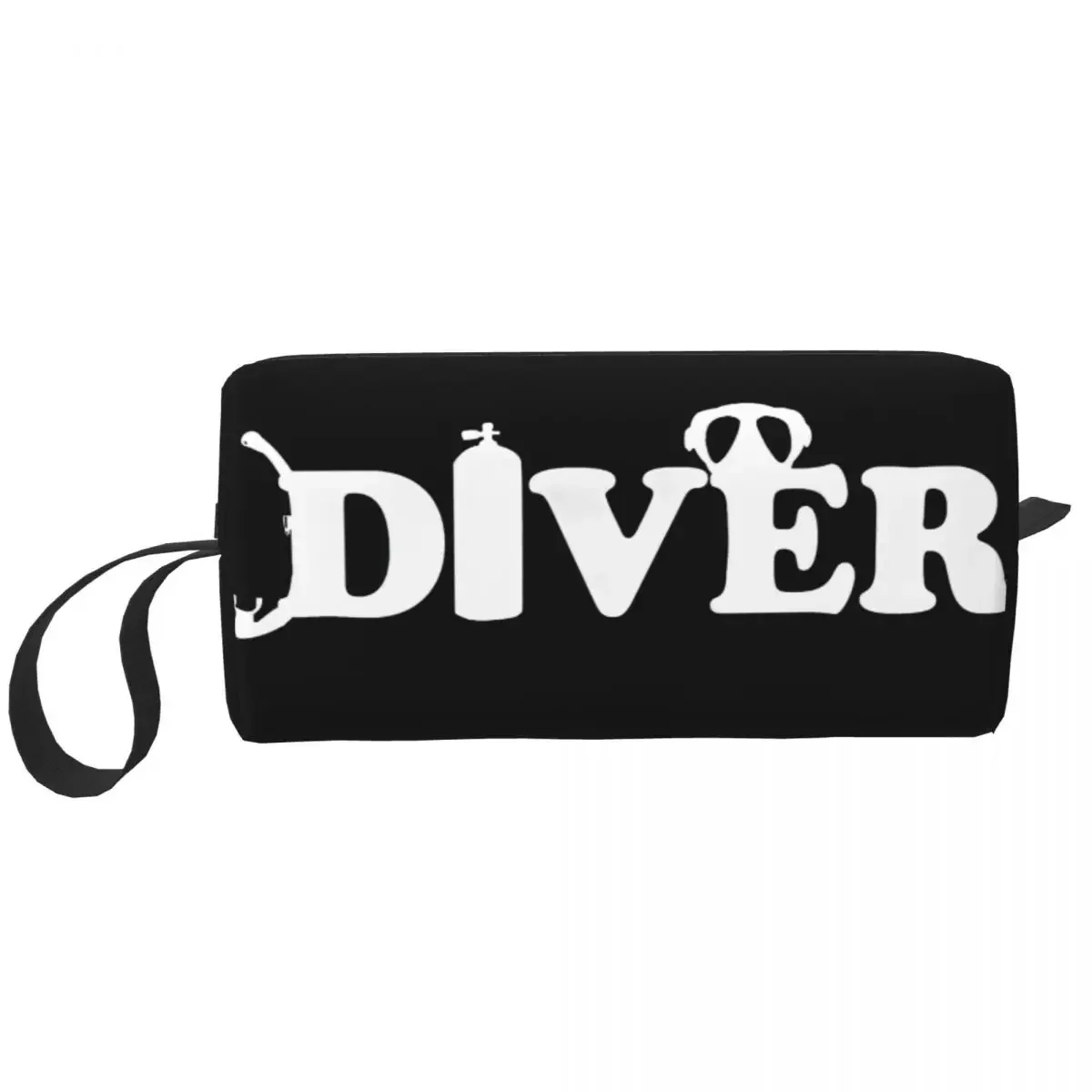 

Custom Diver Toiletry Bag Women Scuba Diving Cosmetic Makeup Organizer Lady Beauty Storage Bags Dopp Kit Case Box