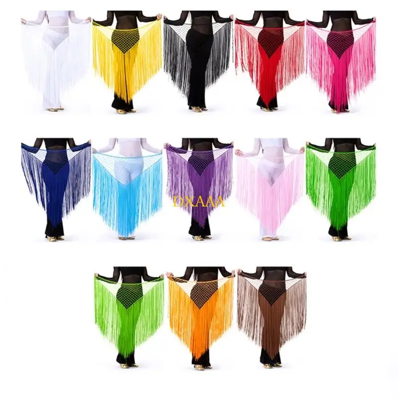 

DXAA хип-шарф для танца живота на шнуровке с кисточками, треугольная юбка с запахом в этническом стиле, костюмы для танца живота