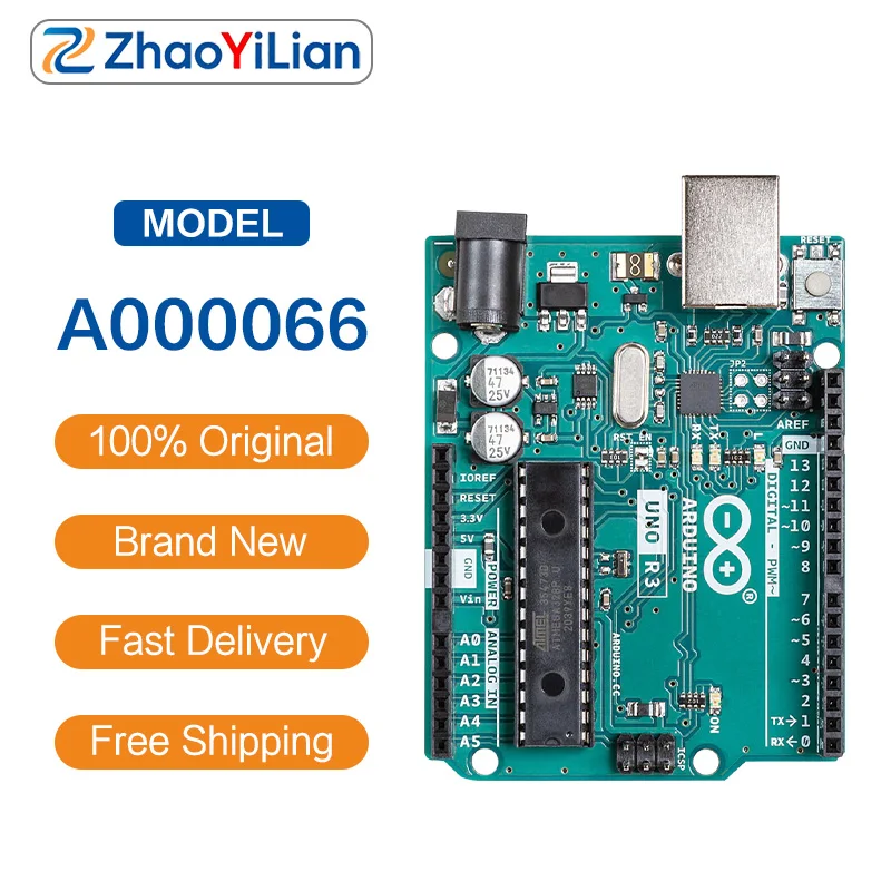For A000066 Arduino UNO Rev3 ATmega328P Microcontroller Development Board