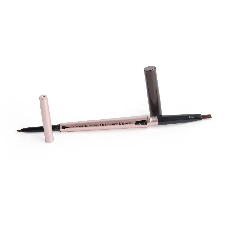 Sexy Double Head Brown Eyeliner Pencil Longlasting Waterproof Music Flower Eyebrow Pen