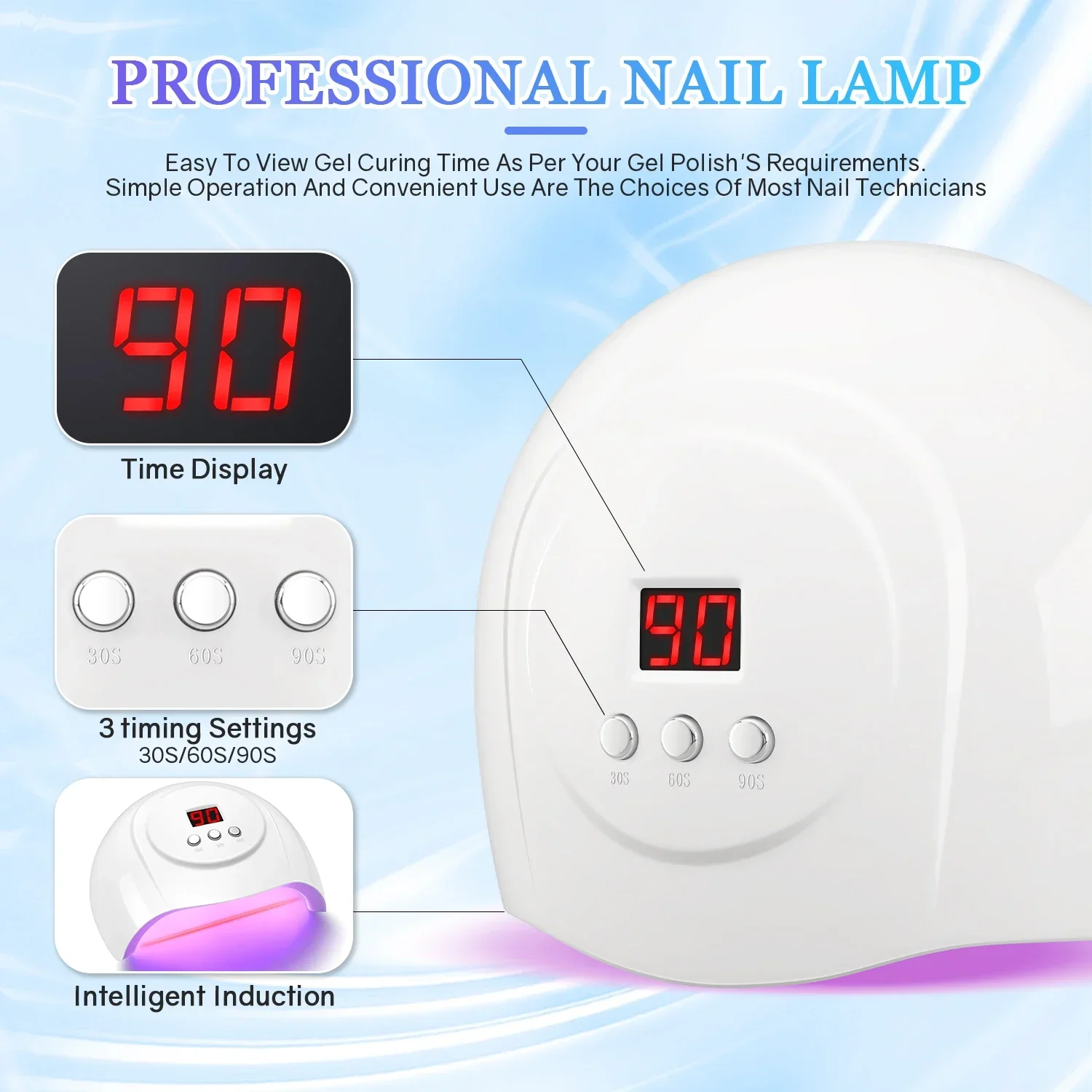 Uv Led Lamp Voor Nail Manicure 24 Leds Professionele Gel Polish Drooglampen Met Timer Auto Sensor Apparatuur Tools