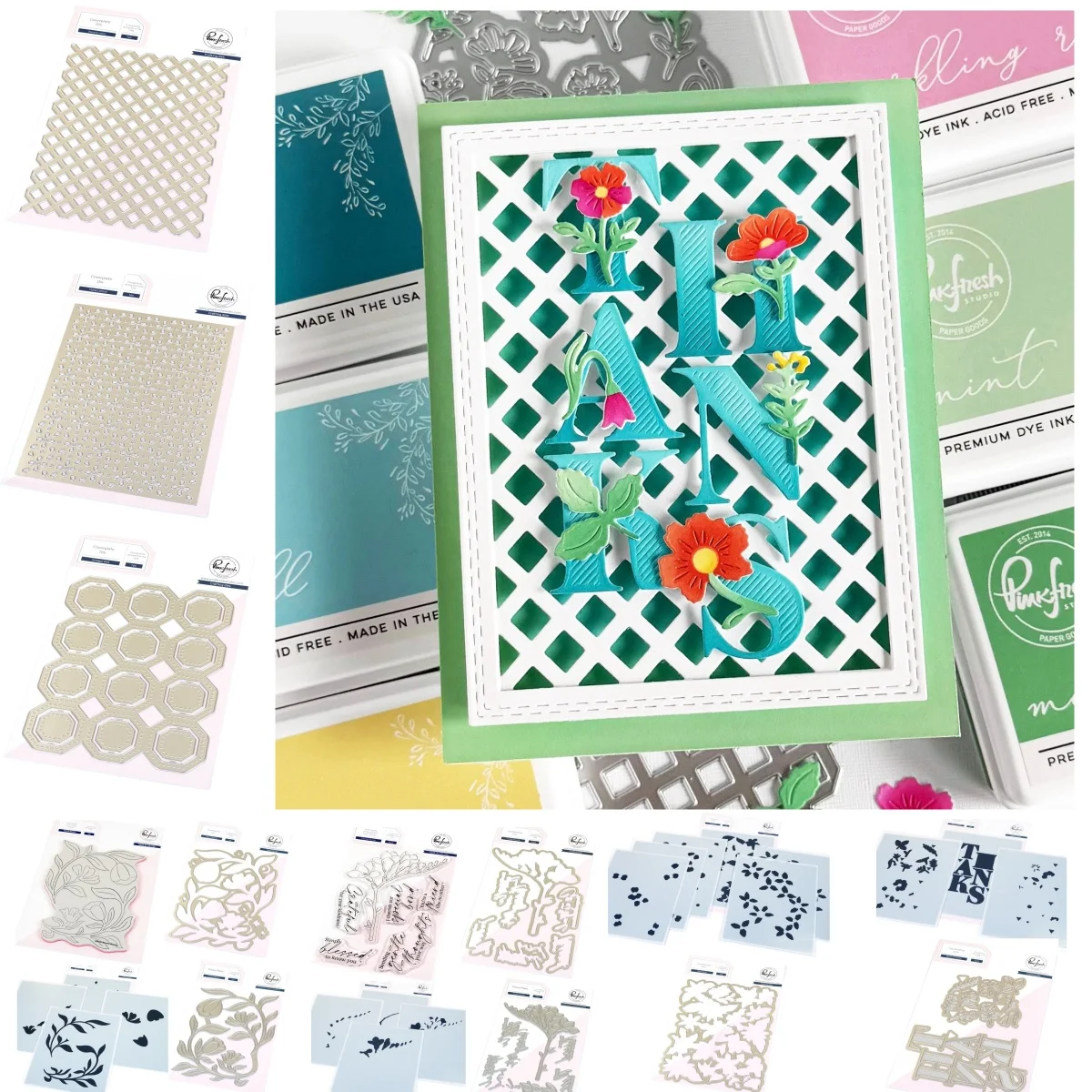 

Octagon Grid Coverplate Floral Metal Cutting Dies Clear Stamps Stencil Hot Foil for DIY Scrapbook Embossed Card Template 2025