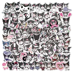 50/100Pcs Kawaii Sanrio Kuromi Stickers Children Decals Decorative DIY Stationery Scrapbook Diary Luggage Cartoon Sticker Gift