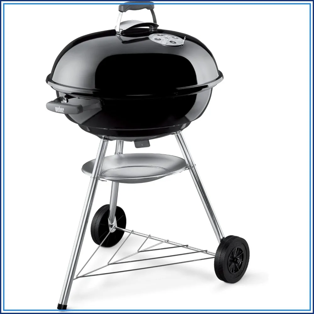Compact 22-Inch Charcoal Grill with Precision Airflow Control, Durable Steel Grates & Rust-Resistant Design