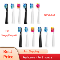 Replacement Brush Heads For Seago/Fairywill Electric Toothbrush FW/SG 507/508/515/551/917/959/908 Dupont Bristle Brush 5-10Pcs