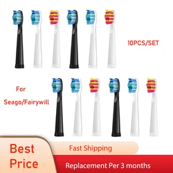 Replacement Brush Heads For Seago/Fairywill Electric Toothbrush FW/SG 507/508/515/551/917/959/908 Dupont Bristle Brush 5-10Pcs