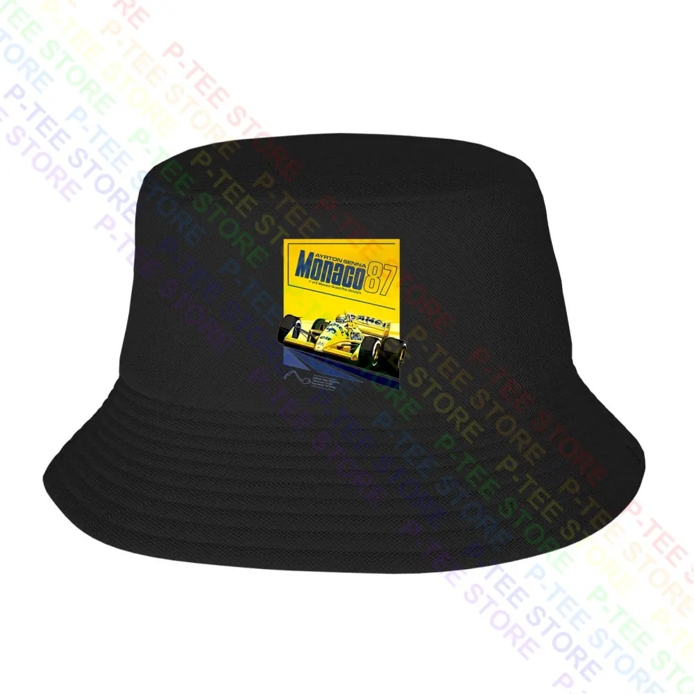 Tributo Ayrton Senna Pilota Formula Gran Premio Montecarlo 1987 Baseball Cap Snapback Caps Knitted Bucket Hat