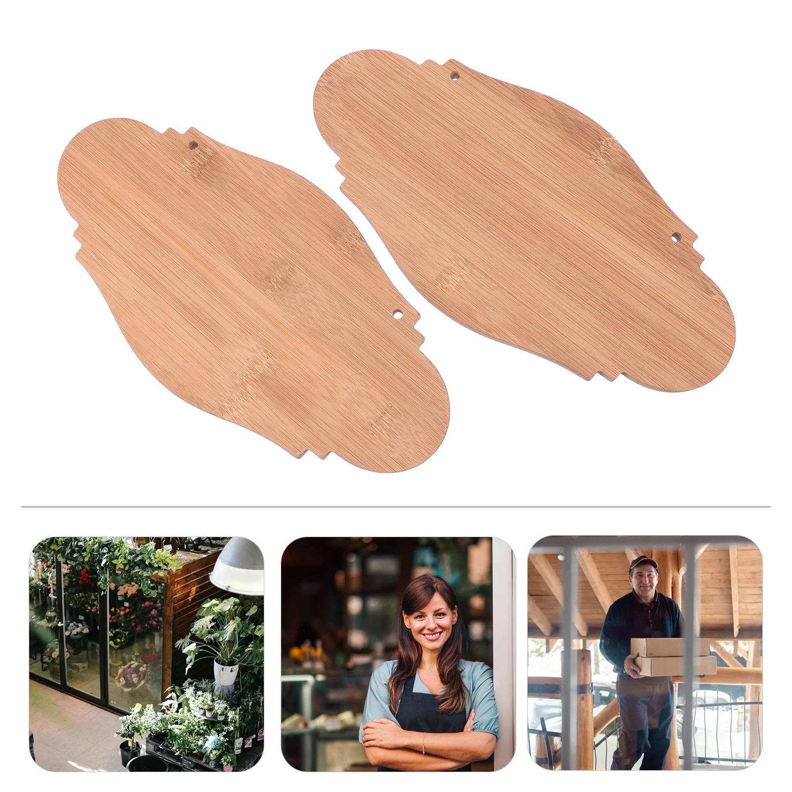 

2Pcs Blank Hanging Wood Sign Unfinished Decorative Plaques Perfect for DIY Craft Wedding Garden Home Blank Plaque