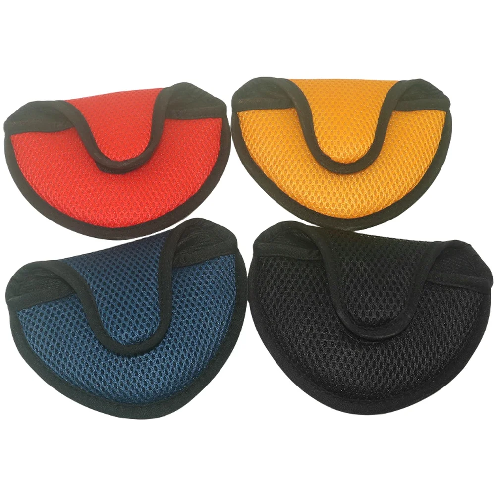 لملعب الجولف، غطاء مطرقة الجولف، غطاء مضرب المطرقة، أسود خفيف الوزن، حماية من ألياف النايلون الشبكية، بطانة من القطيفة