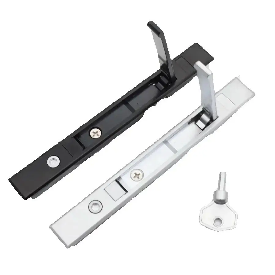 Security Mesh Window Lock, Thermal Break Casement Screen w/ Spring-Loaded Concealed Handle, Child Safety Lock w/ Keys