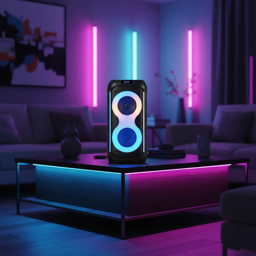 

Manufacturer Factory 8-Inch Waterproof Outdoor Portable Karaoke Party Trolley Speaker Box RGB LED Lighting 50-100W Wireless