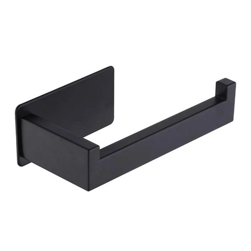 

4X Toilet Paper Holder Matte Black, Toilet Tissue Roll Holders Dispenser And Hangers Wall Mounted For Bathroom & Kitchen