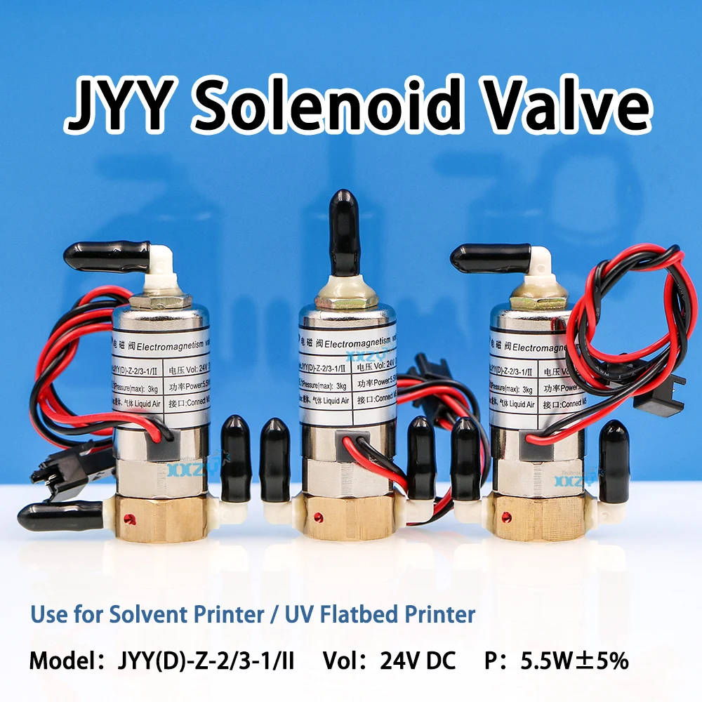 JYY 24V 5.5W Solenoid Valve for Infiniti Wit-color GZ Inkjet Printer JYY(D)-Z-2/3-1/II UV Machine 3-way Magnetic Valve