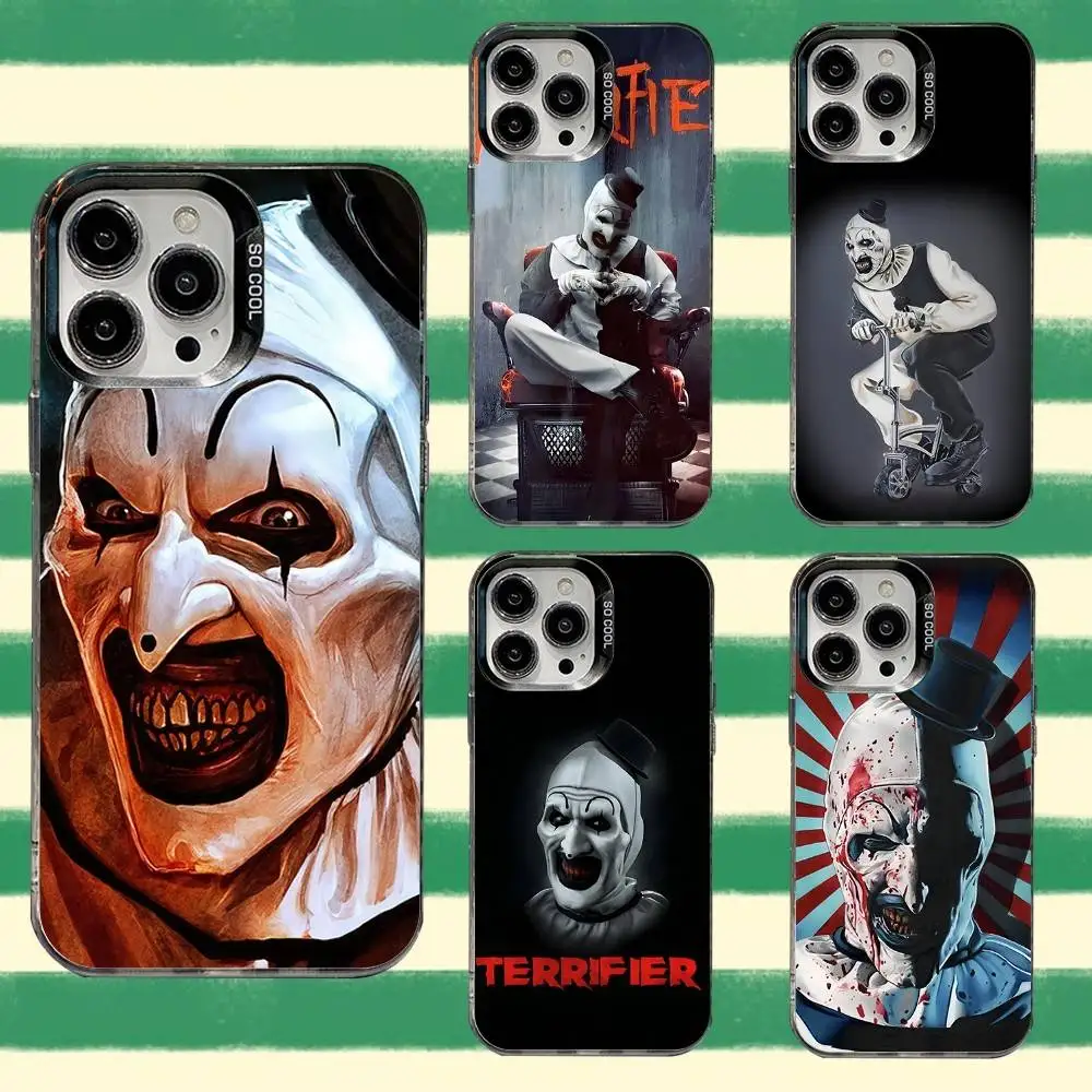 

2023 Terrifier 2 3 Horror Clown Phone Case For iPhone 16,15,14,13,12,11,8,7,Pro,Max,Plus,Mini,XS,SE Anti Fall Black Matte Hard
