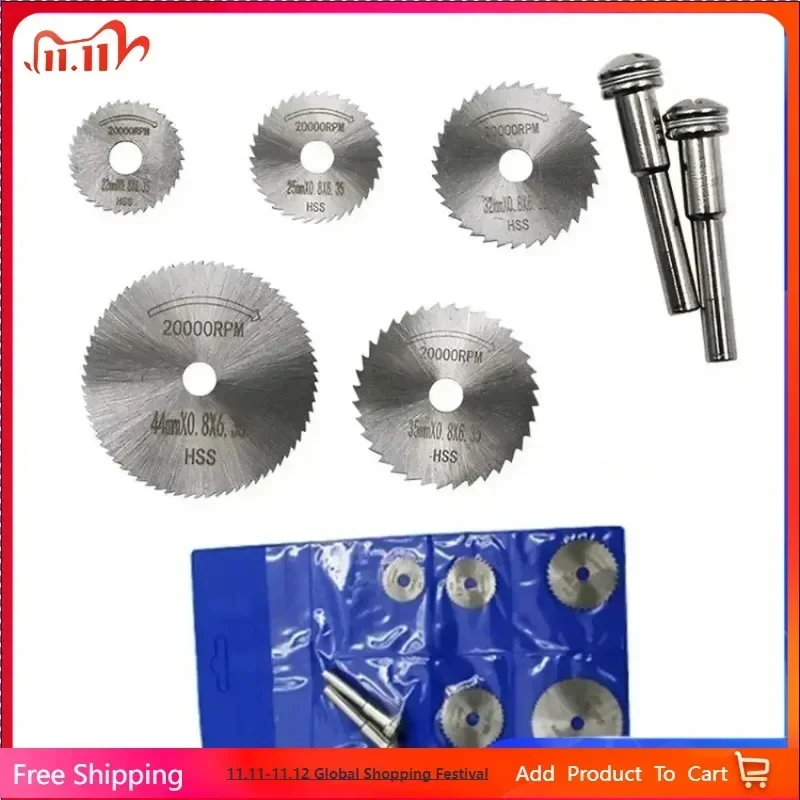 Hot Sell Mini HSS Circular Saw Blades Wood Aluminum Cutting Disc Dremel Accessories Discs Drill Mandrel Rotary Tool Wood Saw