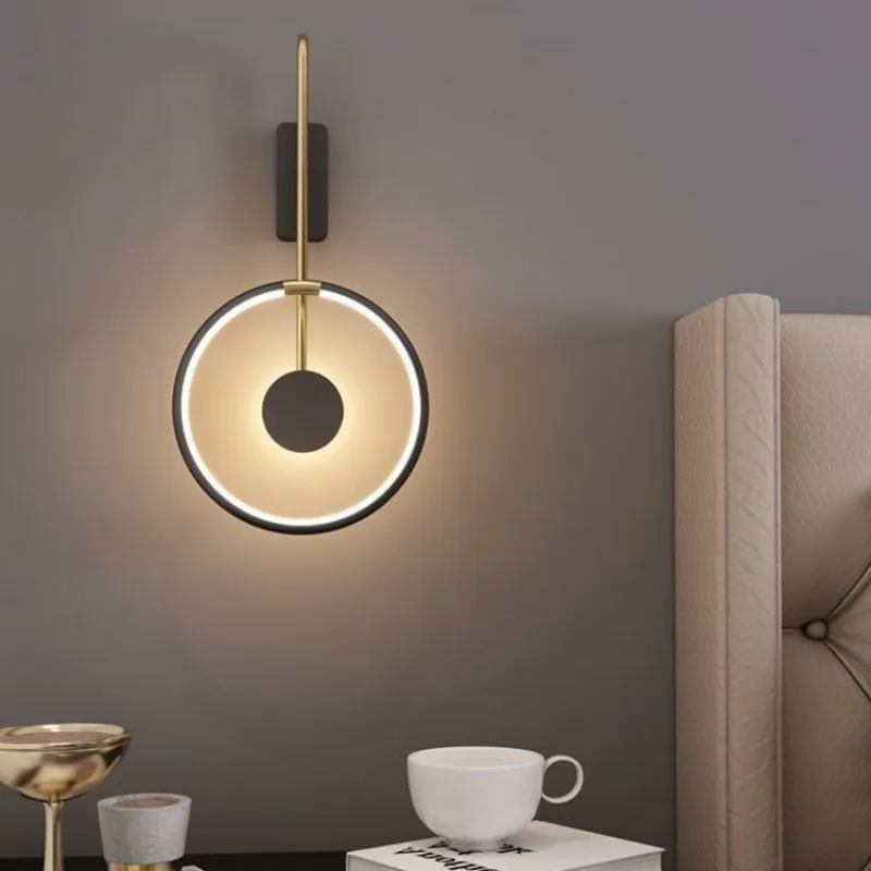 Imagem -03 - Nordic Criativo Led Lâmpada de Parede Luz de Cabeceira Moderna Minimalista Luminárias de Quarto Moda Moderna Luxo