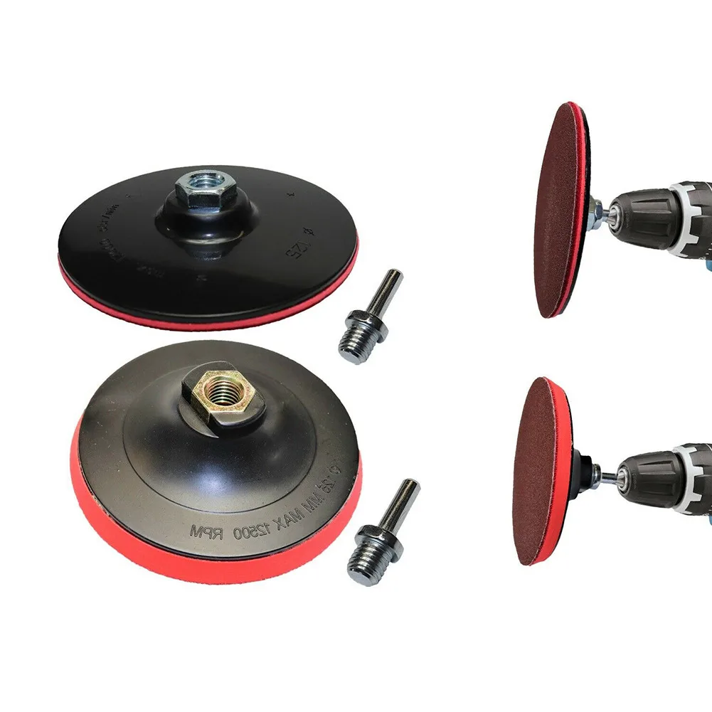 125mm Polishing Disc Hook&Loop Backing Pad M14/ Remove Rust Drill Chuck Shank 8mm Drill Rubber Flat For Angle Grinder