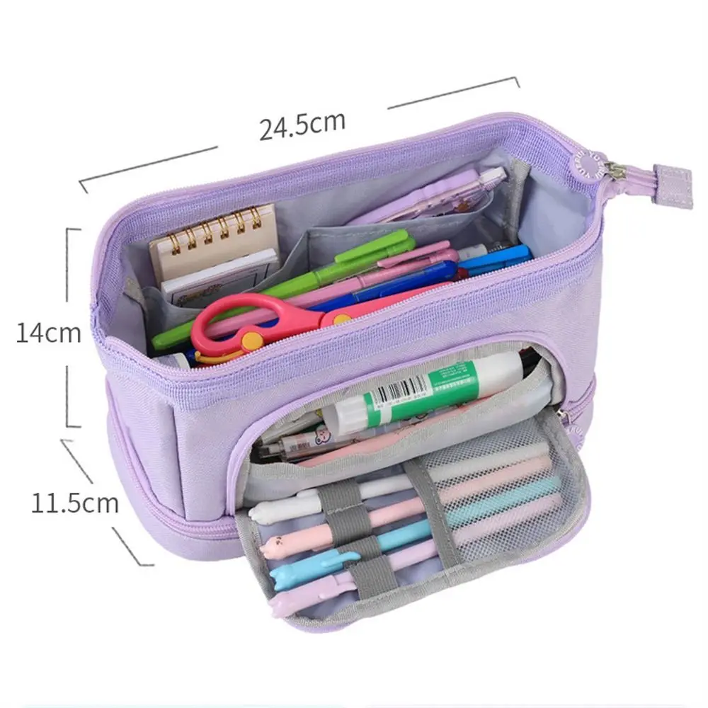 Trousse à Crayons de Grande Capacité Type Bateau, Sac de Rangement Multifonctionnel pour Étudiants, Poudres de Stylos