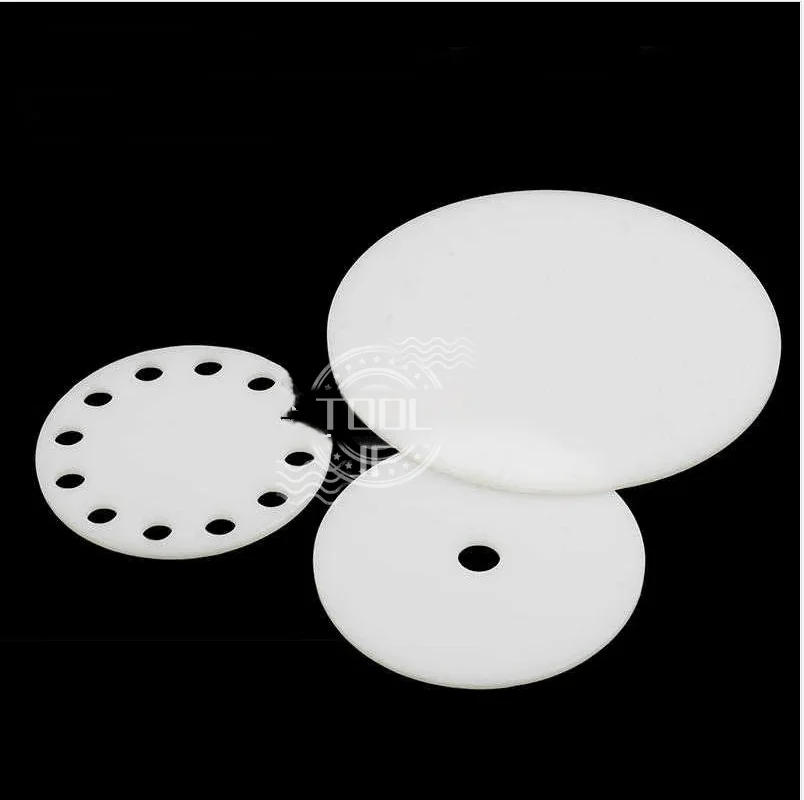 20-50mm Dia White Polypropylene Round Sheets/Plates - 1-20mm Thick, Customizable Sizes: 20, 30, 35, 40, 45, 50, 60mm