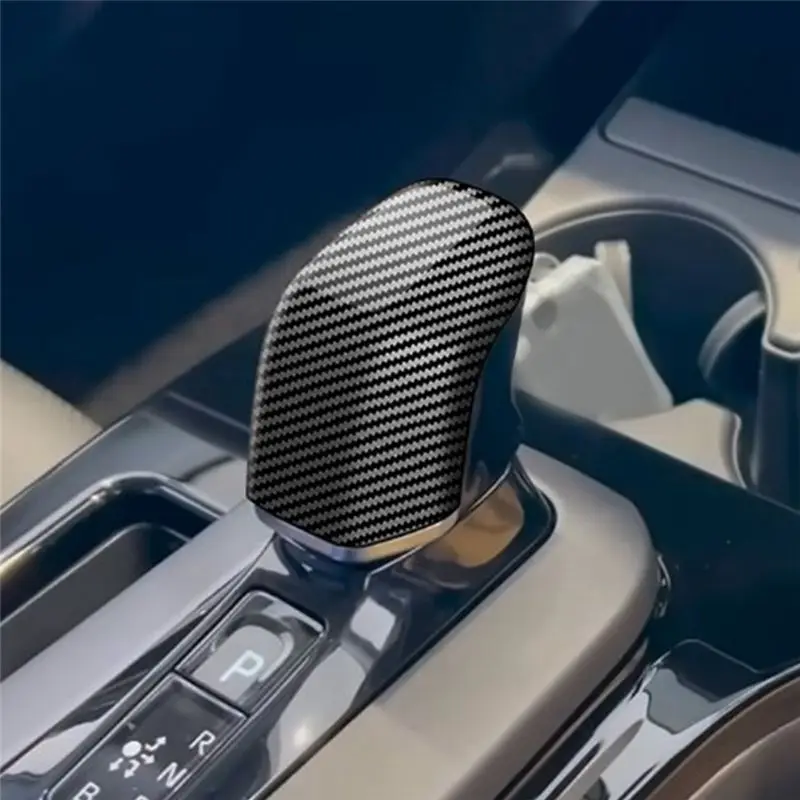 #70R Automotive Parts & Accessories,Carbon Fiber Shift Knob Cover Trim for Toyota Prius 60 Series 20-23 (Carbon black)