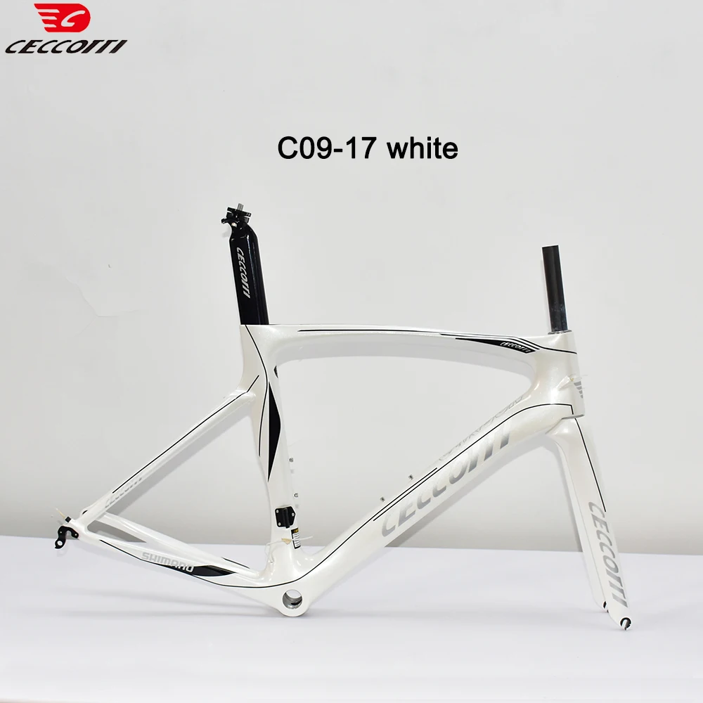 

CECCOTTI Rim Brake Road Bike Frame T1000 Carbon Fiber Material Bicycle Frameset Fit 700C*28mm tires V Brake Bike Frames
