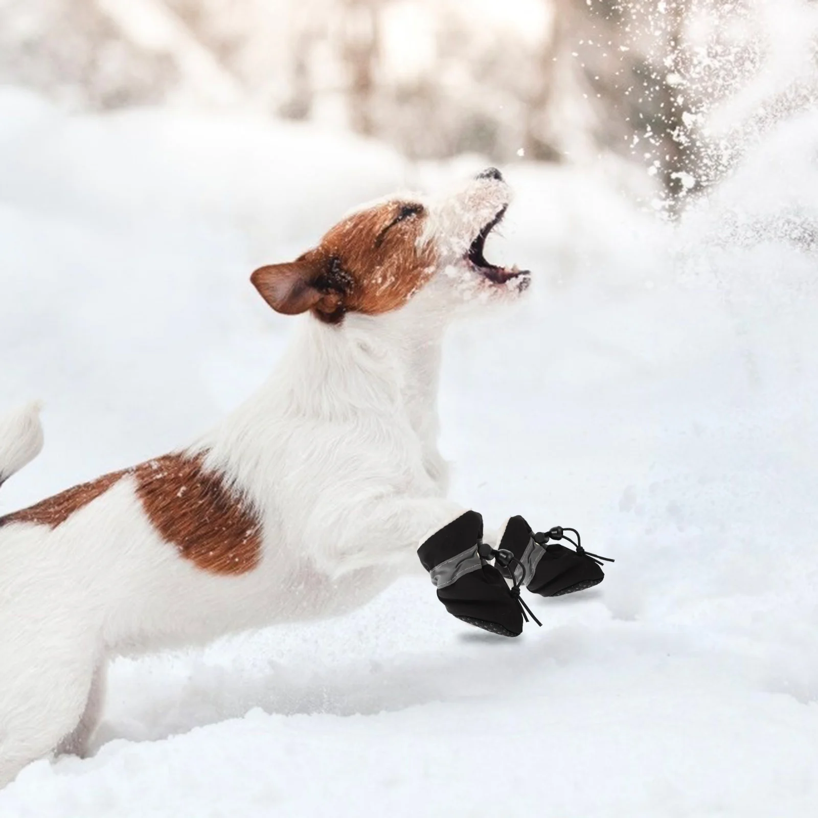

4 Pcs Cat Booties for Winter Pet Shoe Covers Outdoor Footwear Paw Protectors Dog Boots