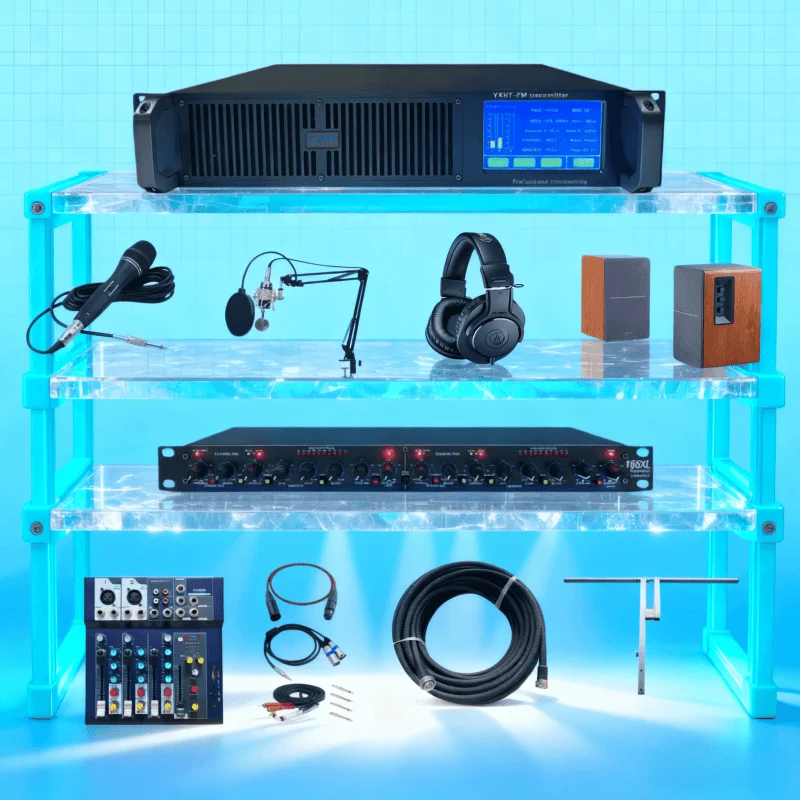 

Universal 100-240V (110V&220V) YXHT-350W FM Transmitter - Timer, Smart Cooling, Stable, for Church & Hotel