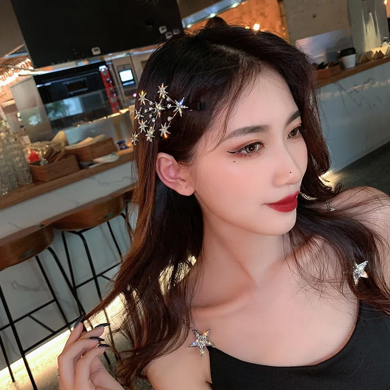 2024 New Korean Girl Side Bangs Clip Duck Billed Clip Hair Clip Headwear Star Hair Clips for Women Hair Jewelry