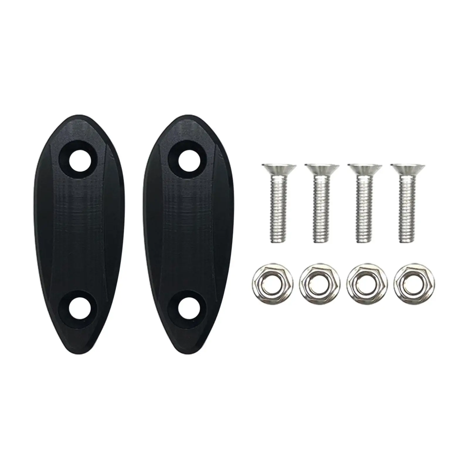 Motorcycle Rearview Mirror Block Off Base Plates Set, Mirror Decorative Mount Cover Caps, Rear View Base Cover Mirror Seat