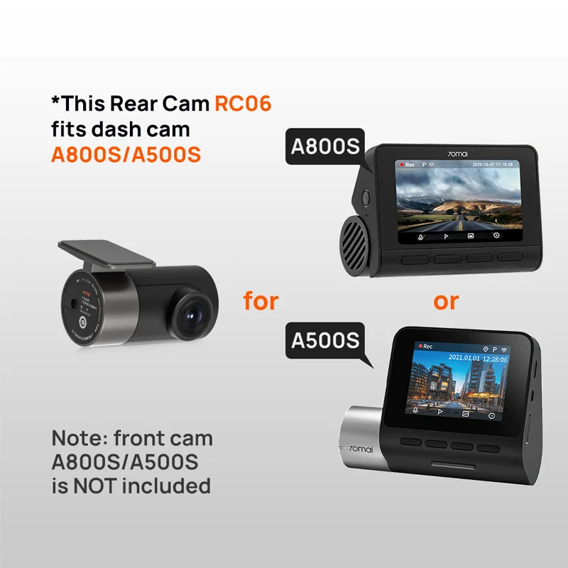70mai RC12 Rear Camera for A810 Dash Cam