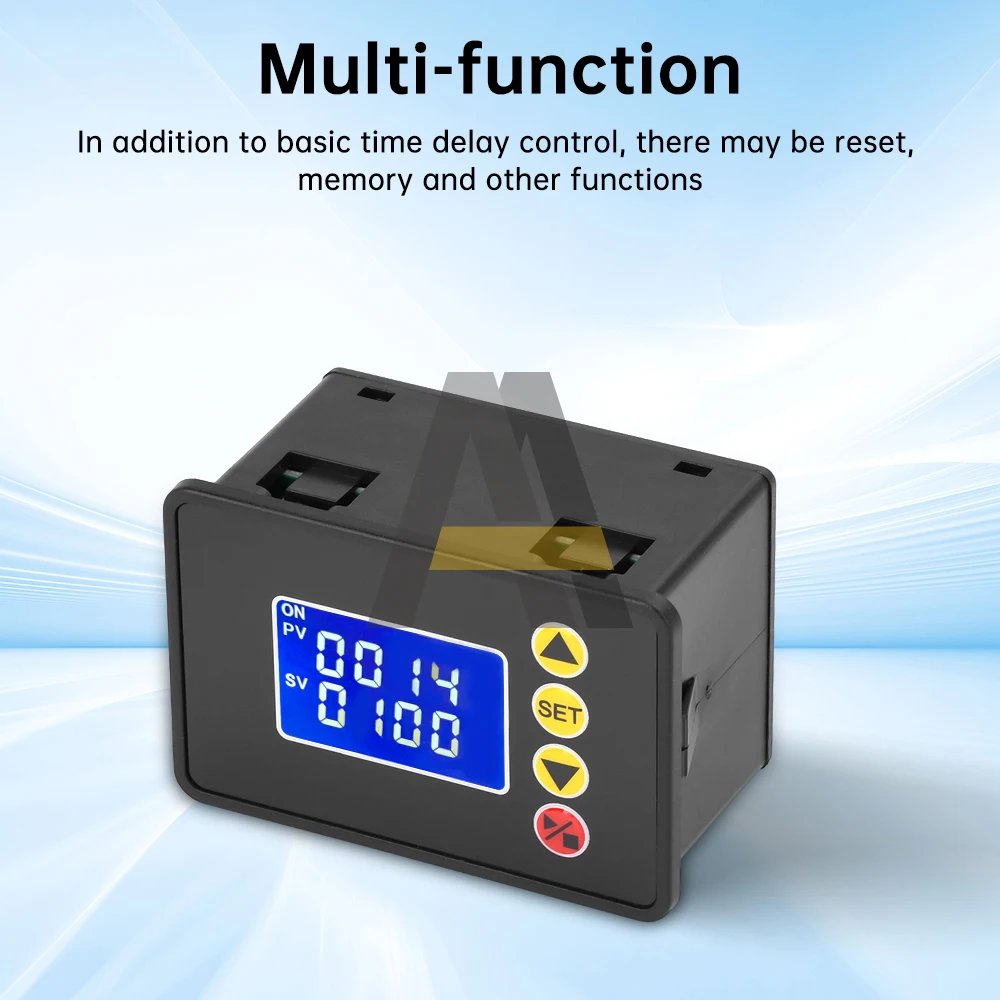 W3050 1.37 inch LCD Display Microcomputer Time Controller DC 12V DC 24V AC 110 220V Dual Digital 0000~9999 seconds Time Delay