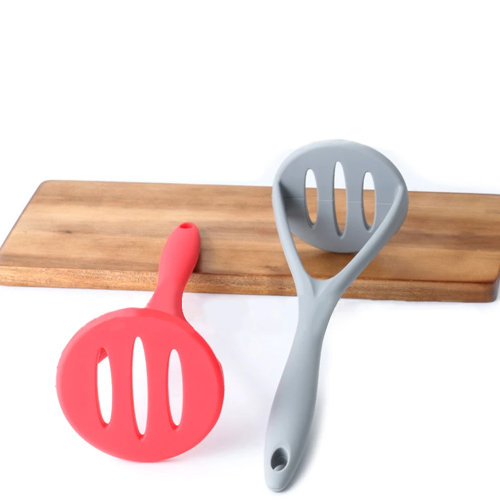 

Silicone Potato Masher Grey Lightweight Smooth Handle Food Grade Material Perfect for Puree Fruits Vegetables Potato Ricer