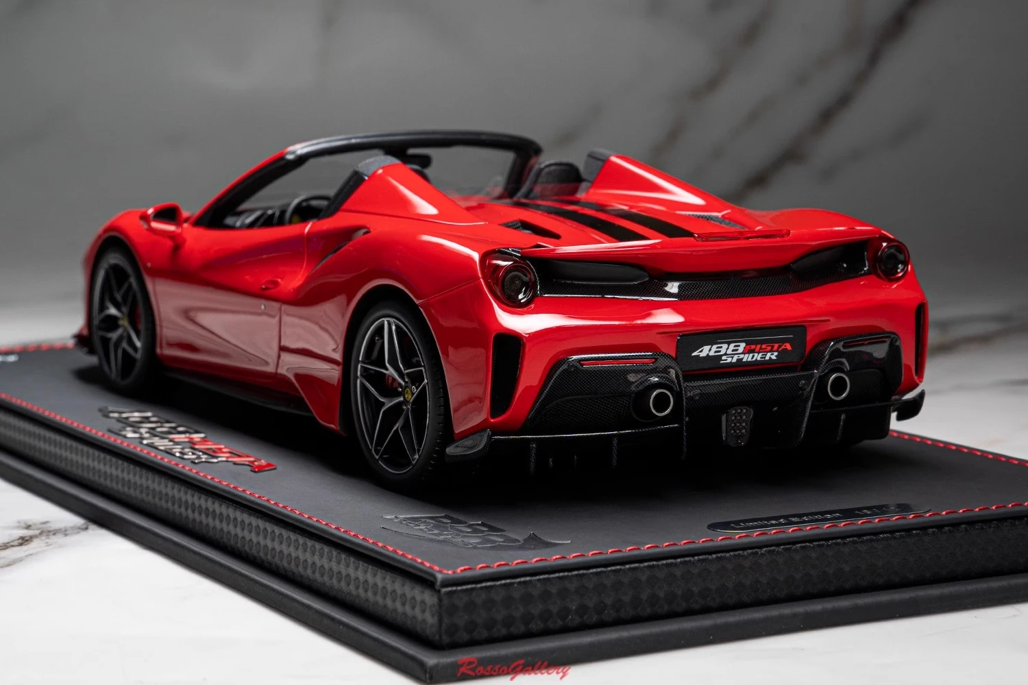 BBR 1:18 488 Pista Spider Red Simulation Limited Edition Resin Metal Static Car Model Toy Gift