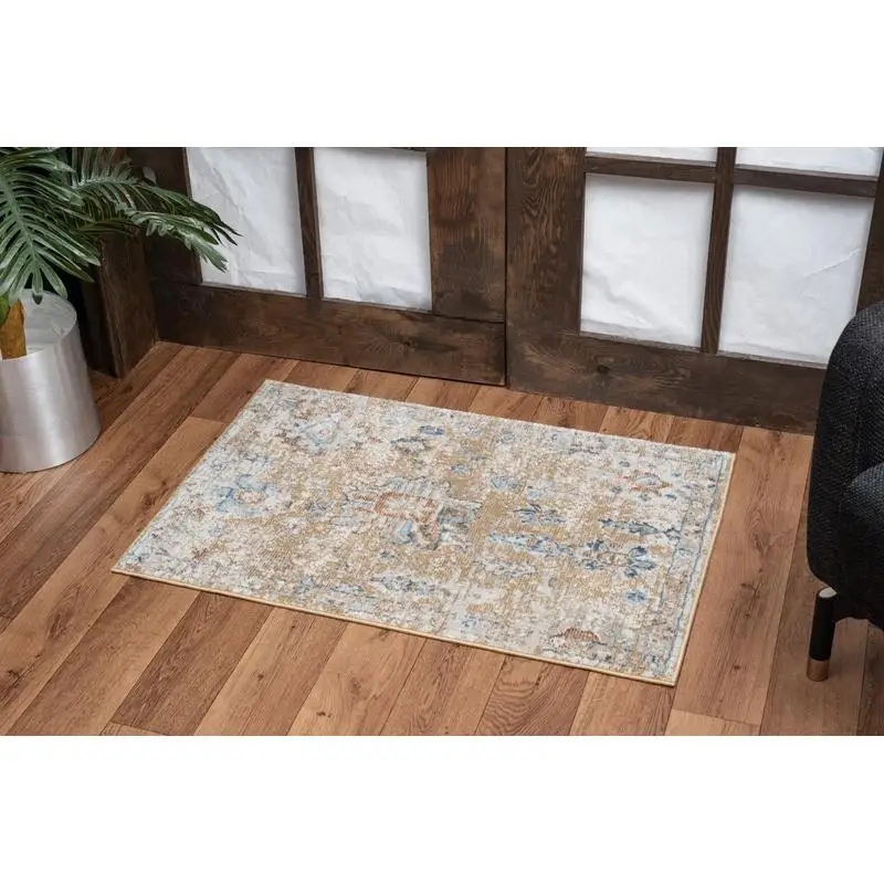 

Gold Area Rug 2 ft x 3 ft, Soft Texture Home Décor Carpet for Living Room or Bedroom, Perfect for Any Space