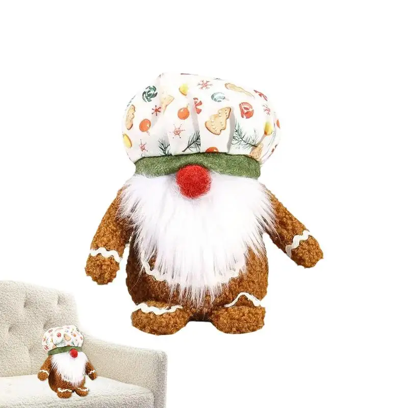 Christmas Gnome Dolls Gingerbread Man Cute Gnome Faceless Doll Gingerbread Plush For Desks Bedside Tables Christmas Birthdays