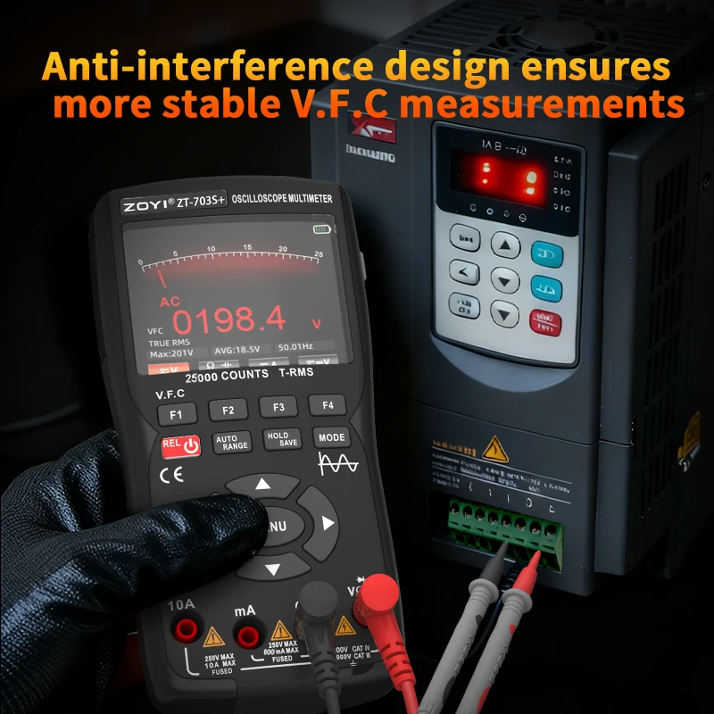 ZOYI ZT-703S+ Upgraded 3-in-1 Handheld Oscilloscope Multimeter