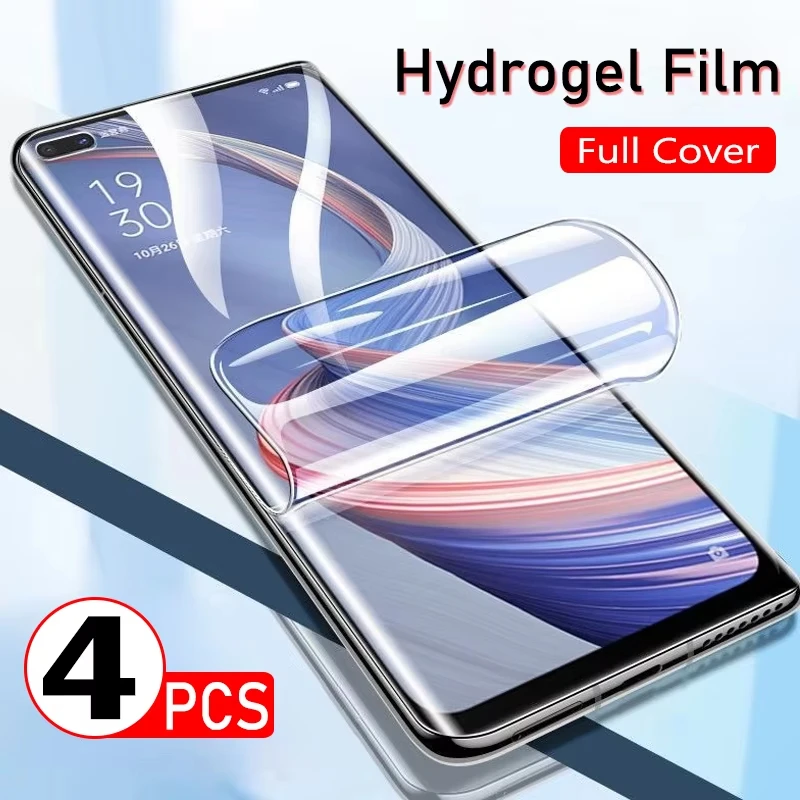 1-4Pcs Full Cover Hydrogel Film For OPPO 7SE 5K 5Z 8Lite 5Lite Find X F9 F19 F11 Reno 9 8 7 6 5 Pro Screen Protector Hot sale