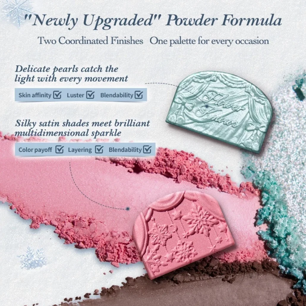 Flower Know Snow Ballet Collection Six-Color Satin Makeup Palette Eyeshadow Palette Buttery Powder 6.5g