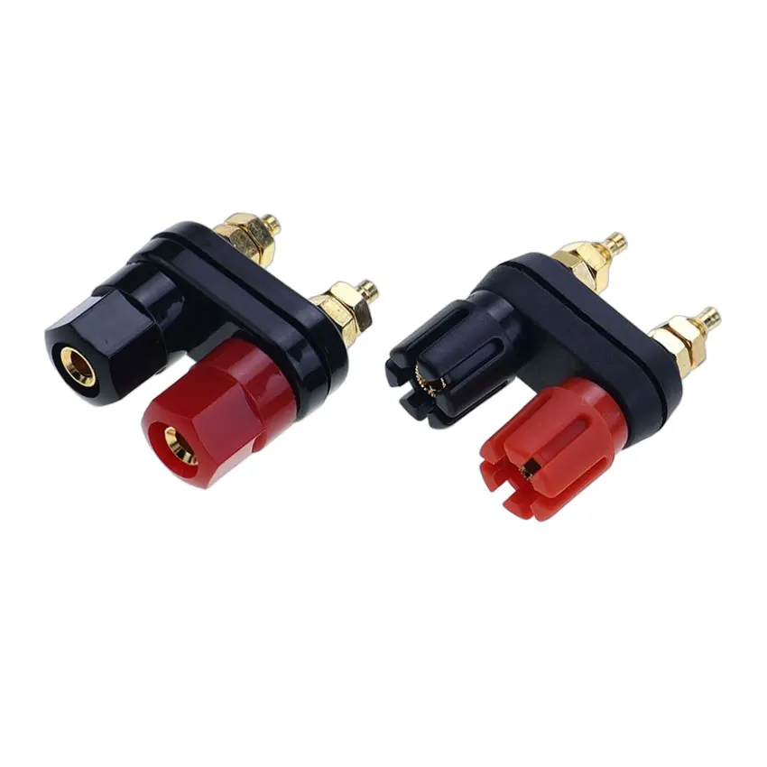 YuXi 1/2pcs Dual Banana Plug Couple Terminal Red Black Connector Audio Speaker Amplifier Jack Terminal Binding Post